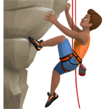Man Climbing: Medium Skin Tone on Apple iOS 11.3
