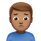 Man Frowning: Medium Skin Tone on Apple iOS 11.3