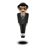 Person in Suit Levitating: Medium-Light Skin Tone on Apple iOS 11.3