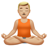 Man in Lotus Position: Medium-Light Skin Tone on Apple iOS 11.3
