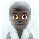 Man in Steamy Room: Dark Skin Tone on Apple iOS 11.3