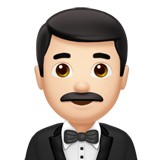 Person in Tuxedo: Light Skin Tone on Apple iOS 11.3