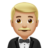 Person in Tuxedo: Medium-Light Skin Tone on Apple iOS 11.3