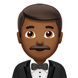 Person in Tuxedo: Medium-Dark Skin Tone on Apple iOS 11.3