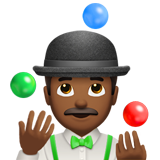 Man Juggling: Medium-Dark Skin Tone on Apple iOS 11.3