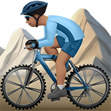 Man Mountain Biking: Medium Skin Tone on Apple iOS 11.3