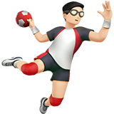 Man Playing Handball: Light Skin Tone on Apple iOS 11.3