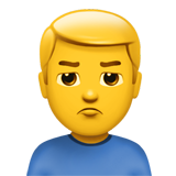 Man Pouting on Apple iOS 11.3