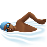 Man Swimming: Medium-Dark Skin Tone on Apple iOS 11.3