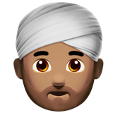 Man Wearing Turban: Medium Skin Tone on Apple iOS 11.3