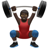 Man Lifting Weights: Dark Skin Tone on Apple iOS 11.3
