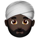 Person Wearing Turban: Dark Skin Tone on Apple iOS 11.3