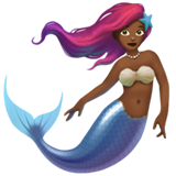 Mermaid: Medium-Dark Skin Tone on Apple iOS 11.3