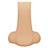 Nose: Medium-Light Skin Tone on Apple iOS 11.3