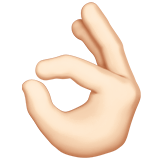 OK Hand: Light Skin Tone on Apple iOS 11.3