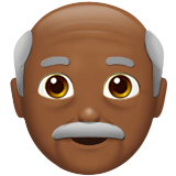 Old Man: Medium-Dark Skin Tone on Apple iOS 11.3