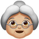 Old Woman: Medium-Light Skin Tone on Apple iOS 11.3
