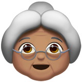 Old Woman: Medium Skin Tone on Apple iOS 11.3