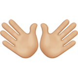 Open Hands: Medium-Light Skin Tone on Apple iOS 11.3