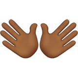 Open Hands: Medium-Dark Skin Tone on Apple iOS 11.3