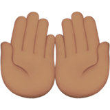 Palms Up Together: Medium Skin Tone on Apple iOS 11.3