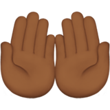 Palms Up Together: Medium-Dark Skin Tone on Apple iOS 11.3