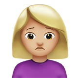 Person Frowning: Medium-Light Skin Tone on Apple iOS 11.3