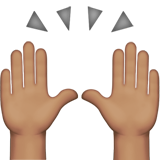 Raising Hands: Medium Skin Tone on Apple iOS 11.3
