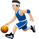 Person Bouncing Ball: Light Skin Tone on Apple iOS 11.3