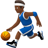 Person Bouncing Ball: Medium-Dark Skin Tone on Apple iOS 11.3