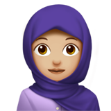 Woman with Headscarf: Medium-Light Skin Tone on Apple iOS 11.3