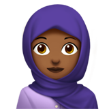 Woman with Headscarf: Medium-Dark Skin Tone on Apple iOS 11.3