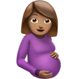 Pregnant Woman: Medium Skin Tone on Apple iOS 11.3