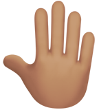 Raised Back of Hand: Medium Skin Tone on Apple iOS 11.3