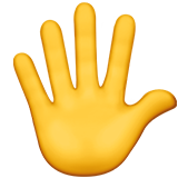 Hand with Fingers Splayed on Apple iOS 11.3