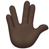 Vulcan Salute: Dark Skin Tone on Apple iOS 11.3