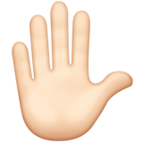 Raised Hand: Light Skin Tone on Apple iOS 11.3