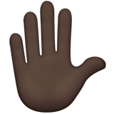 Raised Hand: Dark Skin Tone on Apple iOS 11.3