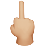 Middle Finger: Medium-Light Skin Tone on Apple iOS 11.3