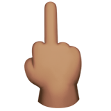 Middle Finger: Medium Skin Tone on Apple iOS 11.3