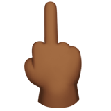 Middle Finger: Medium-Dark Skin Tone on Apple iOS 11.3