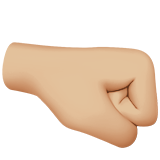 Right-Facing Fist: Medium-Light Skin Tone on Apple iOS 11.3