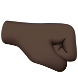 Right-Facing Fist: Dark Skin Tone on Apple iOS 11.3