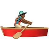 Person Rowing Boat: Medium-Dark Skin Tone on Apple iOS 11.3