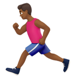 Person Running: Medium-Dark Skin Tone on Apple iOS 11.3
