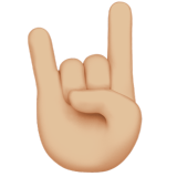 Sign of the Horns: Medium-Light Skin Tone on Apple iOS 11.3