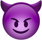 Smiling Face with Horns on Apple iOS 11.3