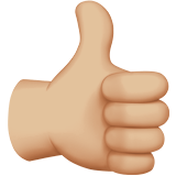 Thumbs Up: Medium-Light Skin Tone on Apple iOS 11.3