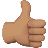 Thumbs Up: Medium Skin Tone on Apple iOS 11.3