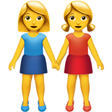 Women Holding Hands on Apple iOS 11.3